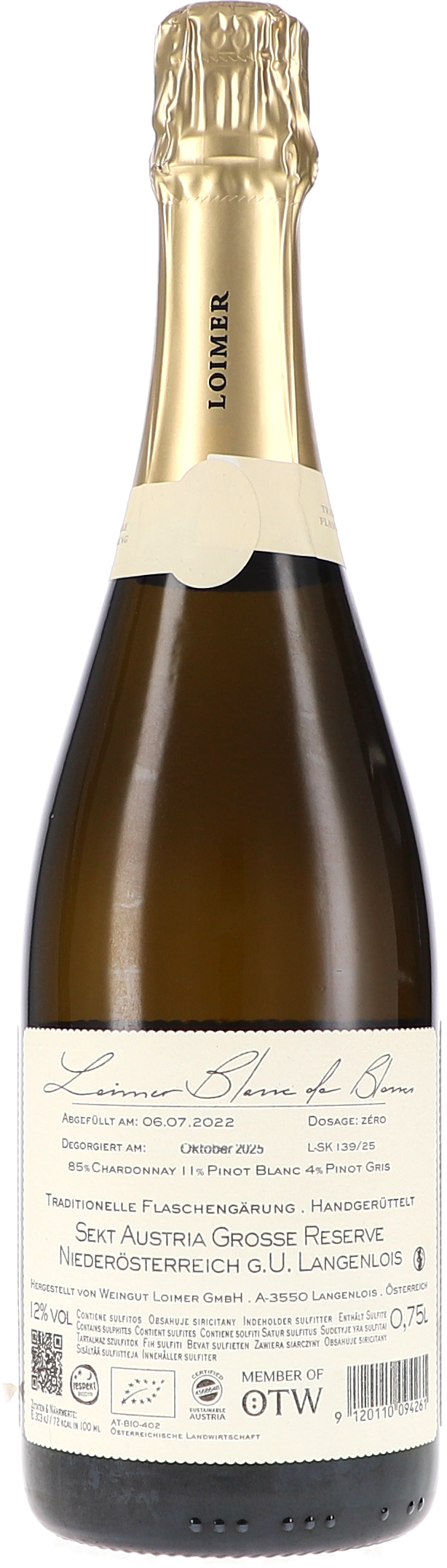 Langenlois Grosse Reserve Blanc de Blancs Brut Nature