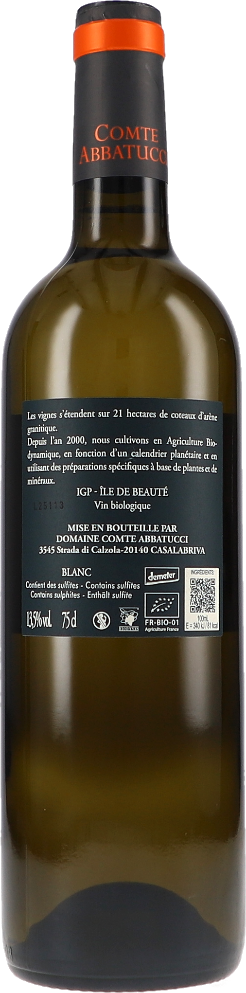 Faustine Vielles Vignes, Blanc IGP