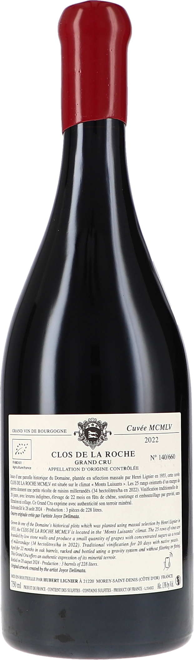 "Clos de la Roche" MCMLV Grand Cru AOC