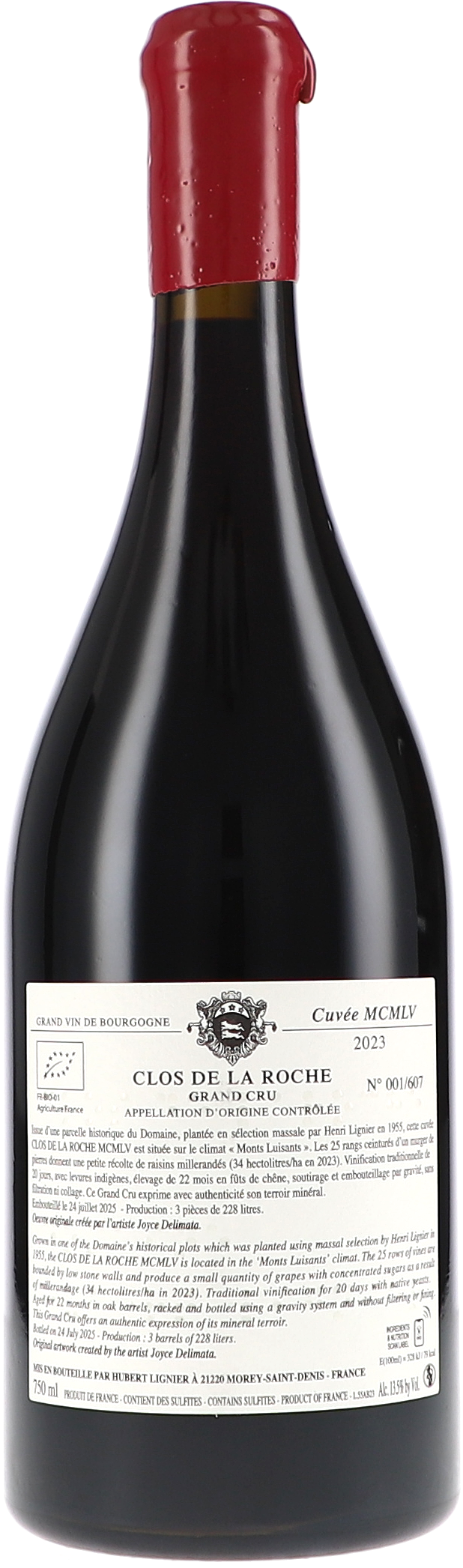 "Clos de la Roche" MCMLV Grand Cru AOC