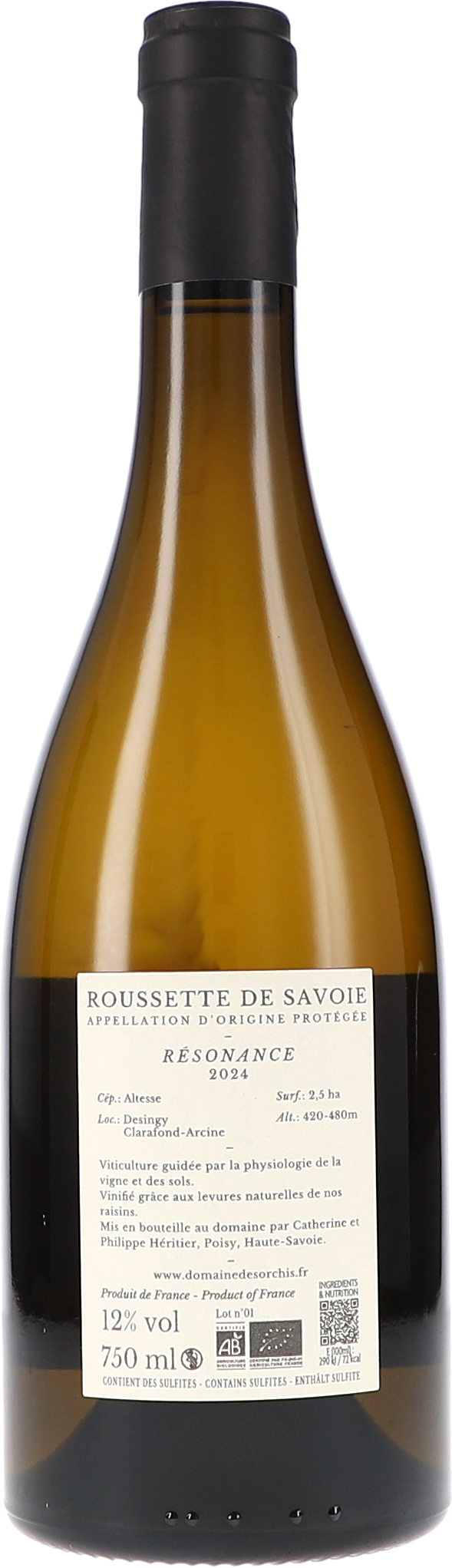 Quintessence Résonance AOP Roussette de Savoie