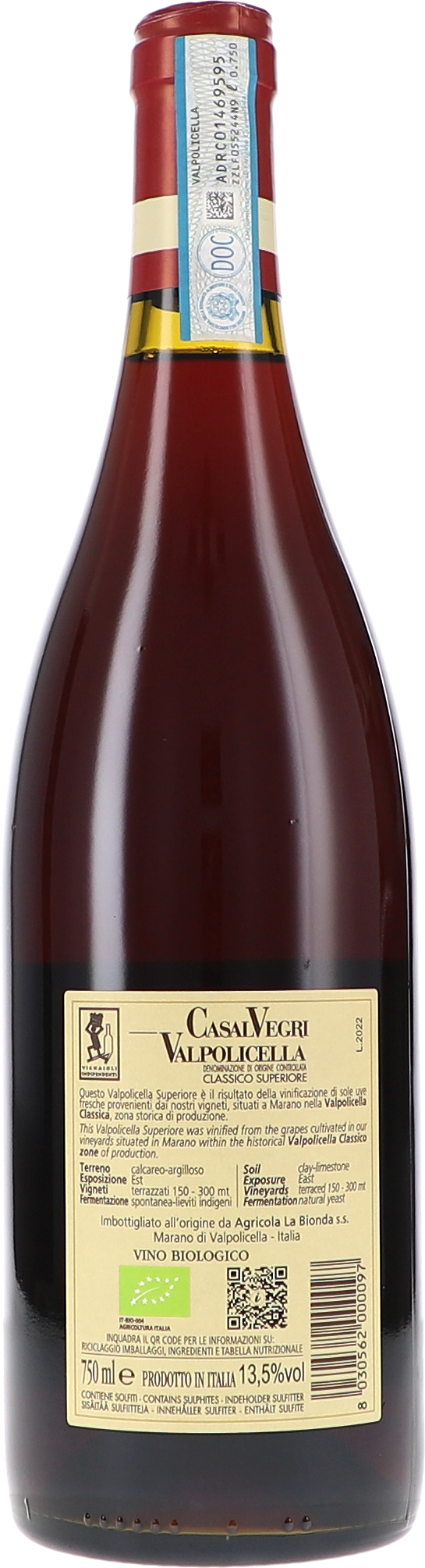Valpolicella Classico Superiore DOC Casal Vegri 