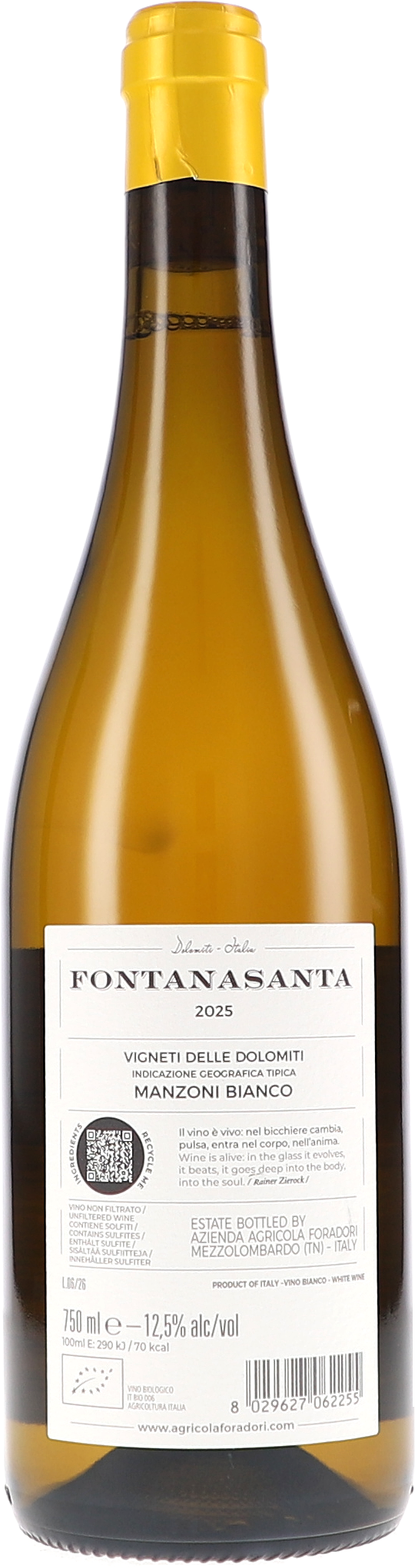 Fontanasanta Manzoni Bianco Vigneti delle Dolomiti IGT