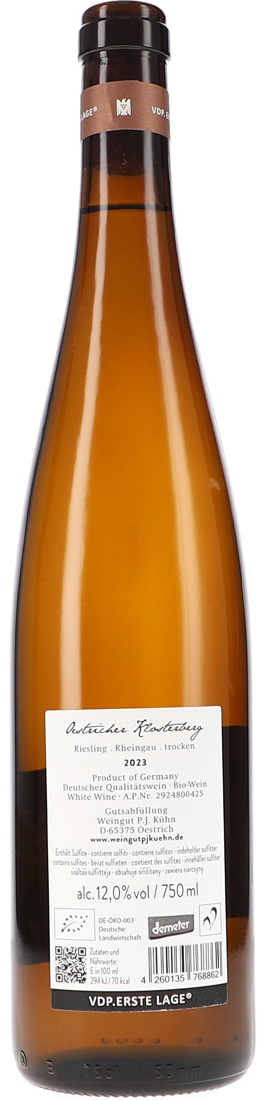 Riesling Oestricher Klosterberg 1G Erste Lage