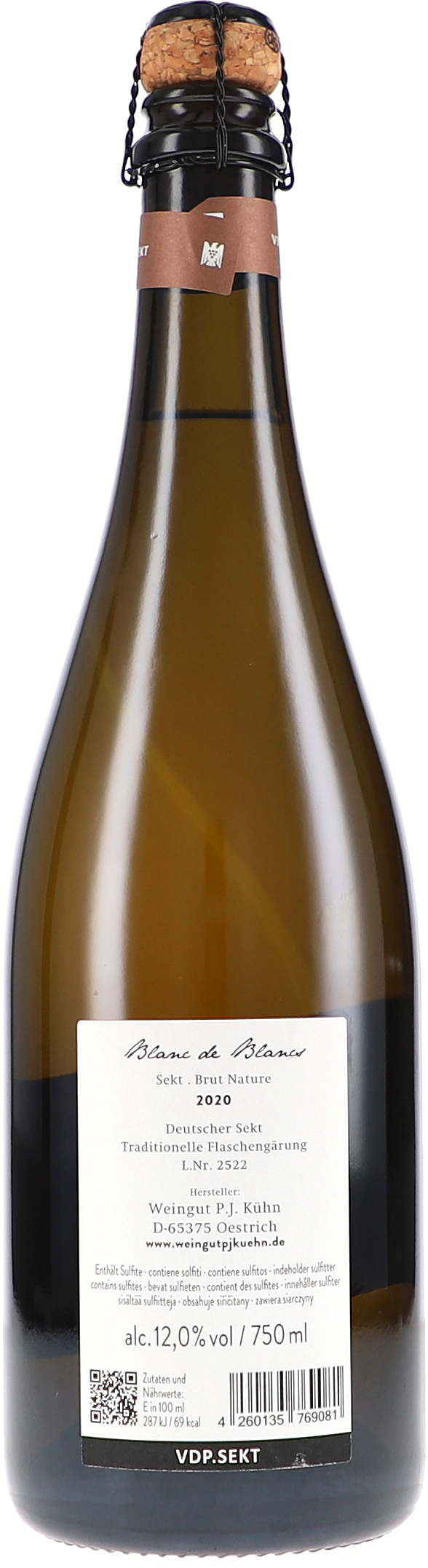 Blanc de Blancs, Sekt Brut Nature