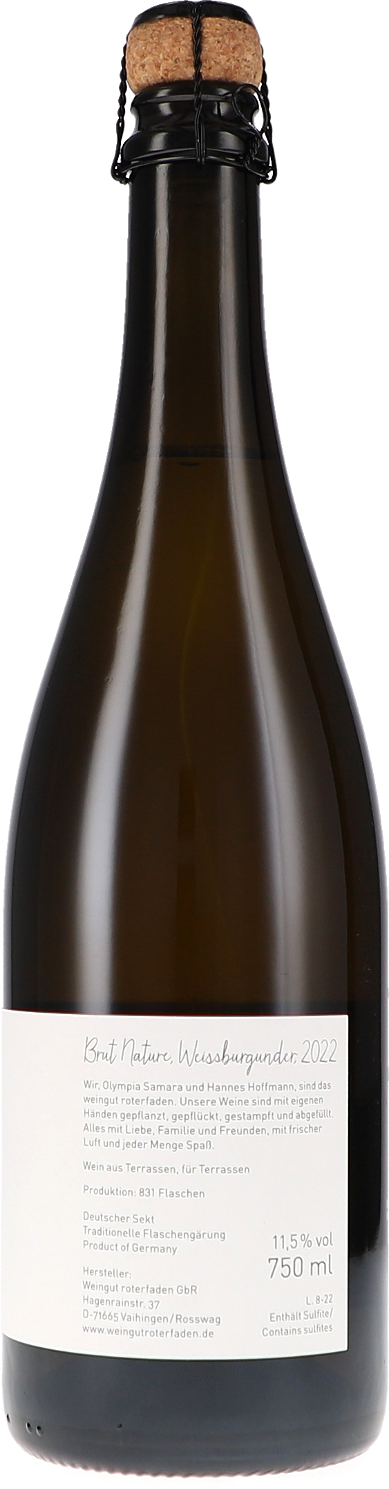 Brut Nature, Weissburgunder Sekt