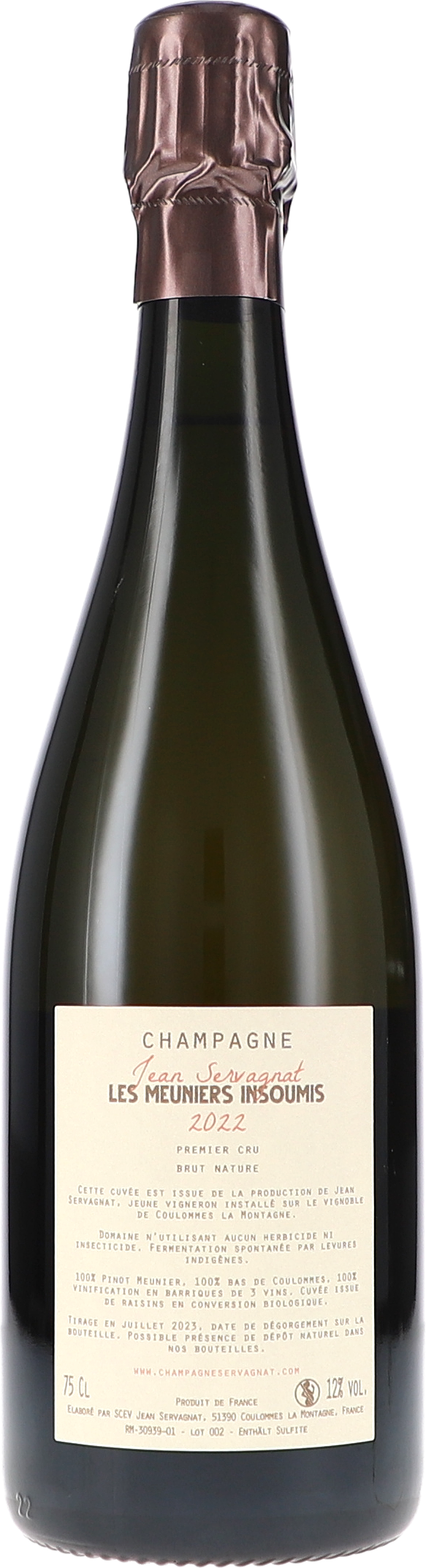 Les Meuniers Insoumis, Premier Cru Brut Nature