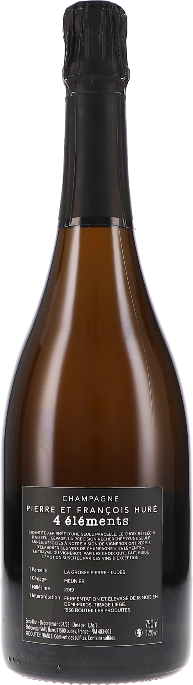 4 éléments Pinot Meunier, La Grosse Pierre, Extra Brut