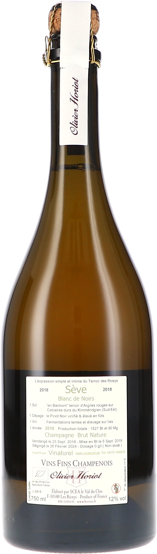 Cuvée "Sève" Blanc de Noir Brut Nature