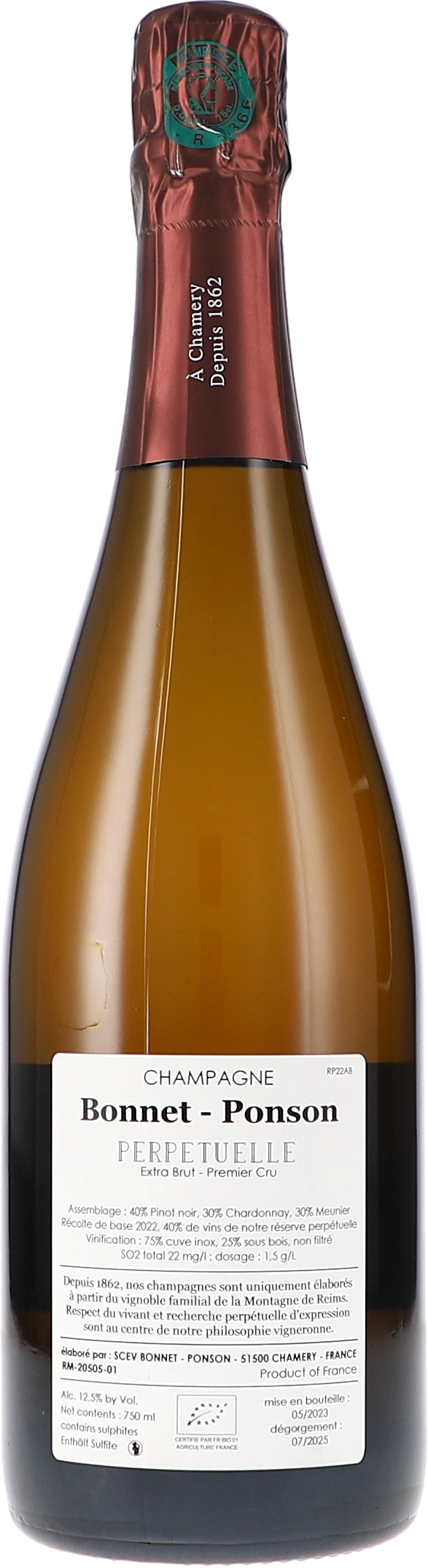 Cuvée perpétuelle, RP22AB, Extra Brut Premier Cru