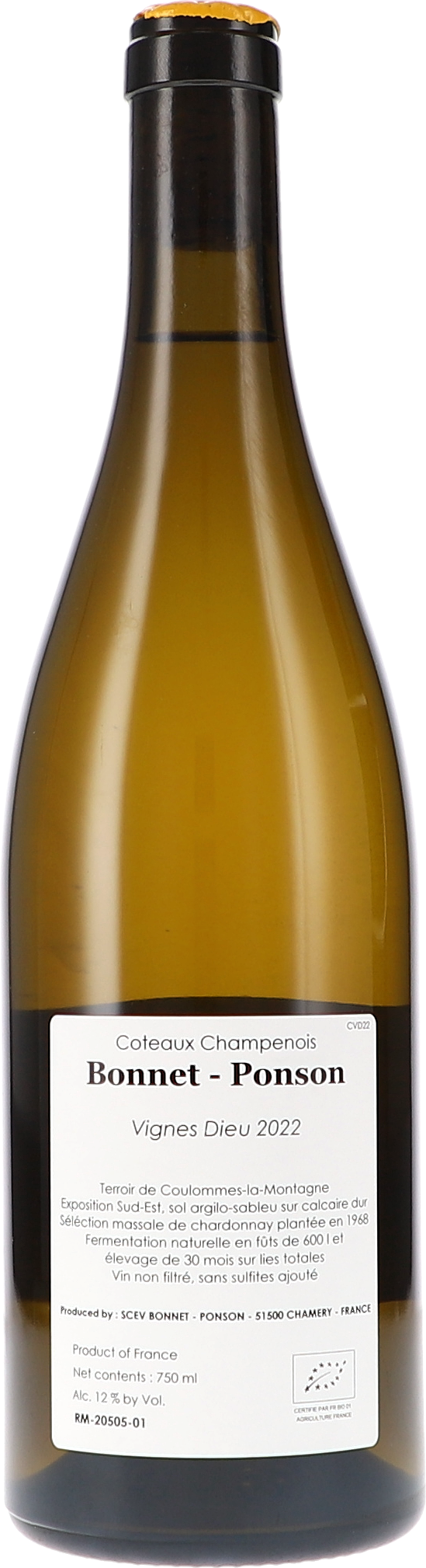 Vignes Dieu Blanc, Coteaux Champenois