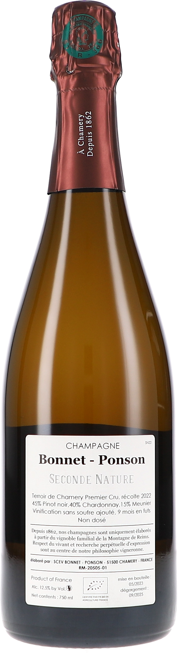 Seconde Nature SN22, Chamery Premier Cru, Non Dosé