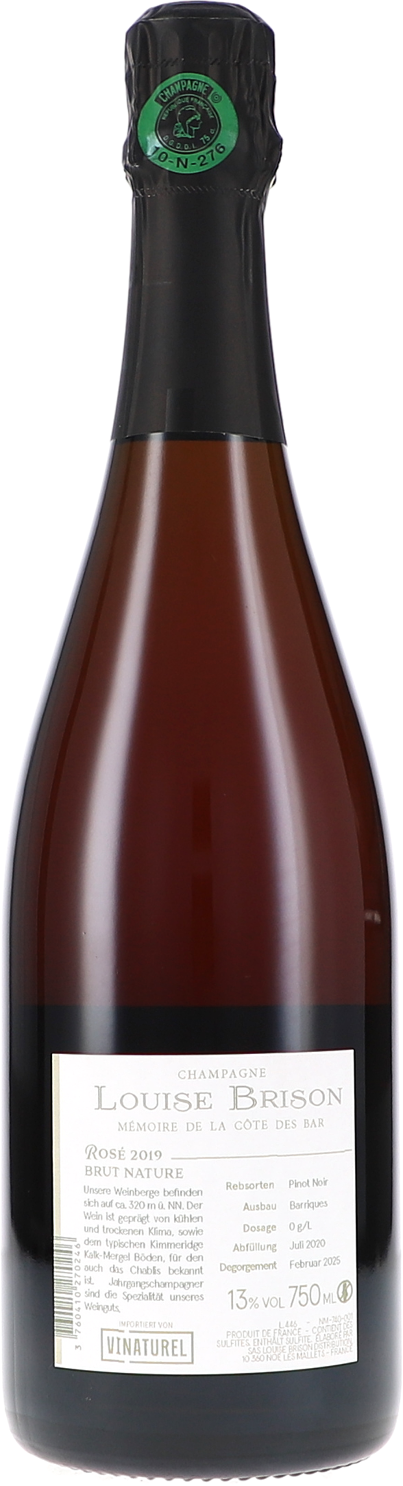 Rosé de la Côte des Bar, Brut Nature