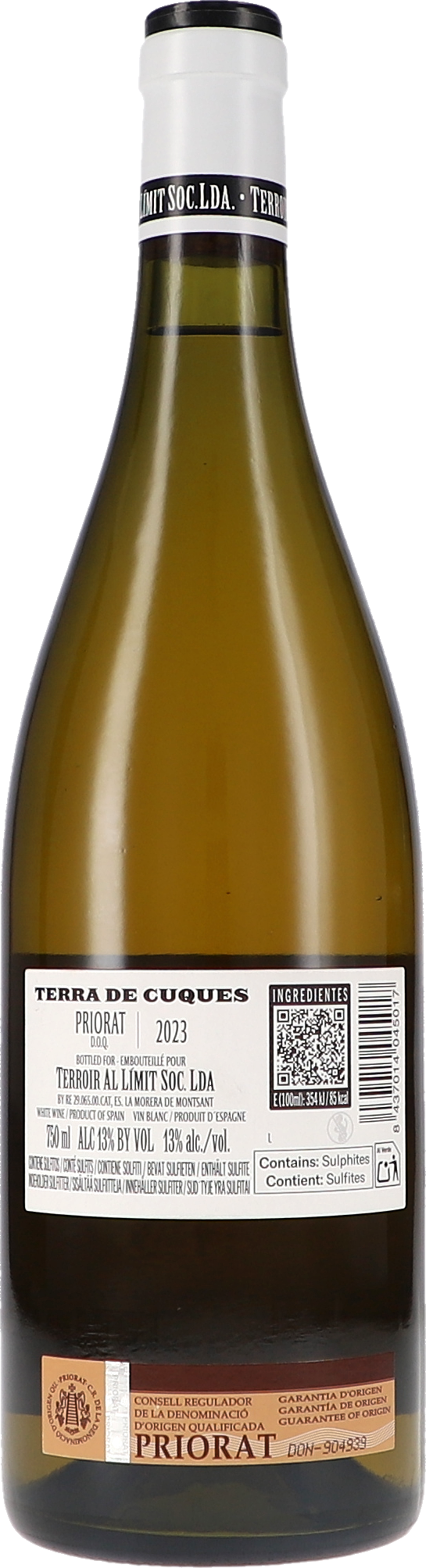 Weißwein, Weinflasche, Grüne Glasflasche, Priorat 2023