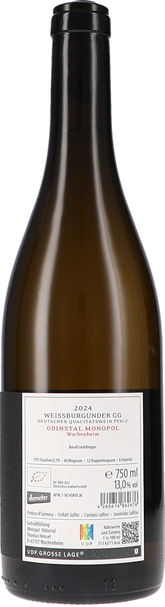 Weißwein, Weißburgunder, Glasflasche, 750 ml, Jahrgang 2024