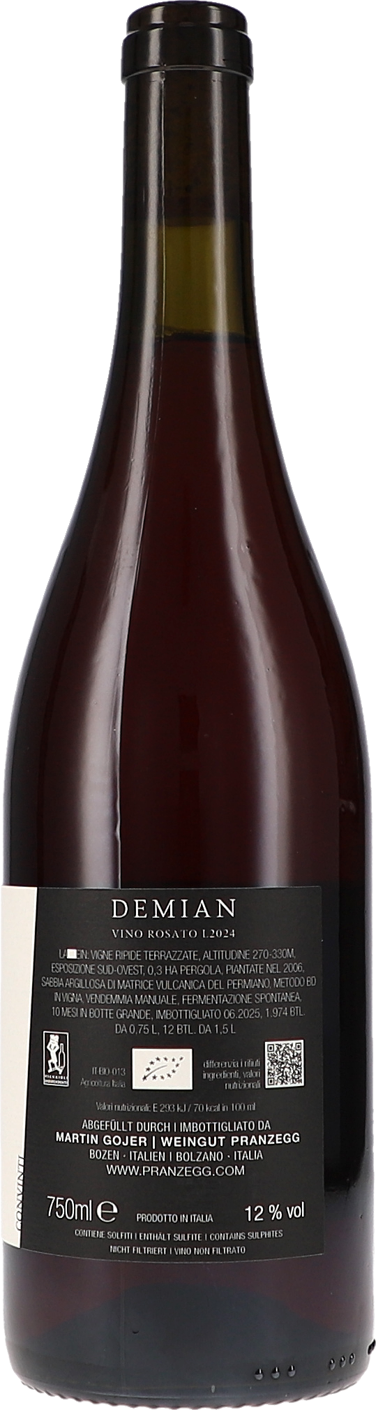Weinflasche, Rotwein, Glasflasche, Beschriftung, 750 ml