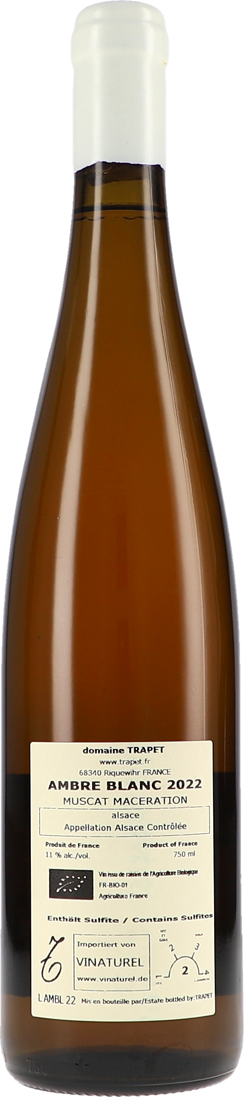 Weißwein, Muscat, Ambre Blanc, Flasche, 750 ml