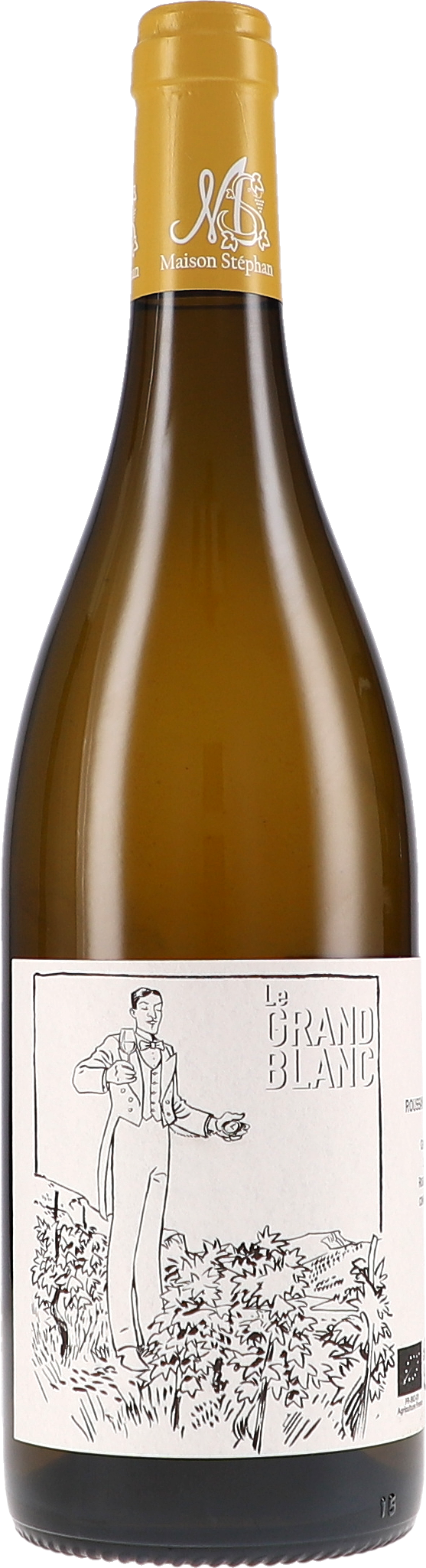 Le Grand Blanc VdF weisswein, flasche, glasflasche, weinfarbe, weingut