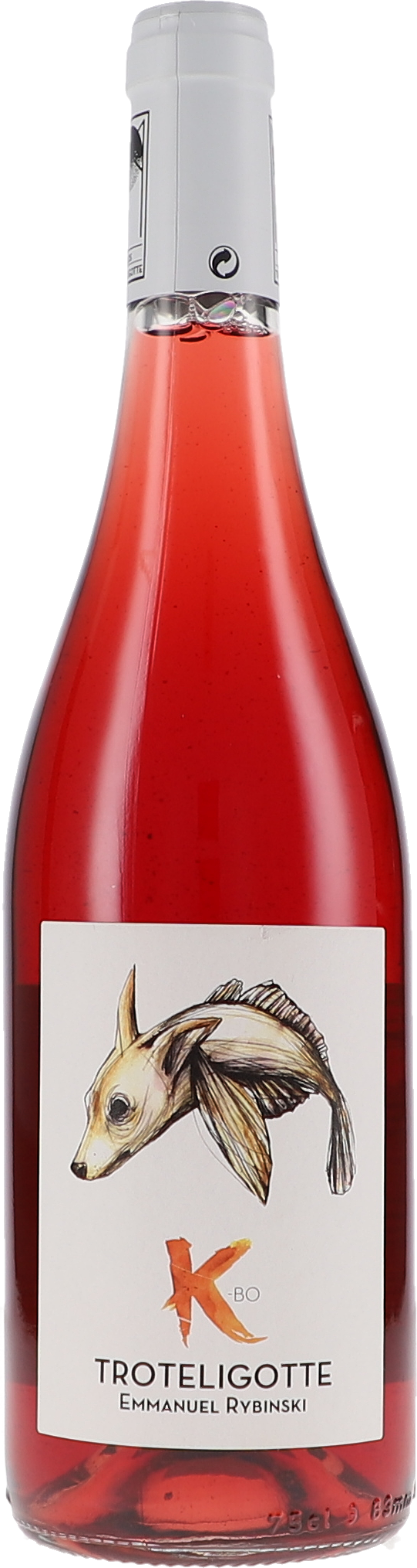 Rosé, Wein, Flasche, Kunstlabel, Fischzeichnung