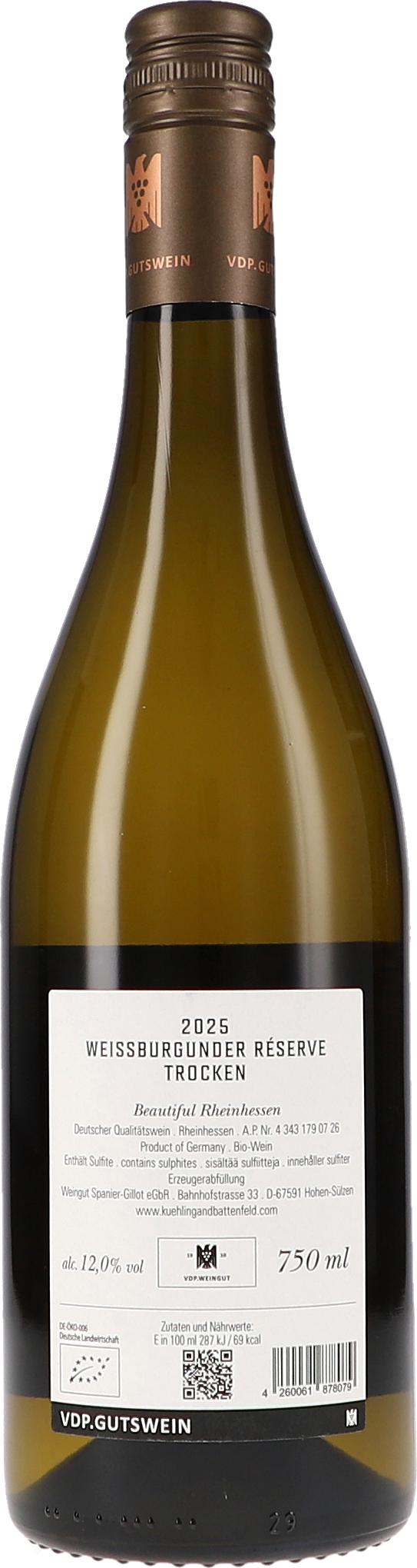 Weißburgunder, Trocken, 750 ml, Weinflasche, Flasche