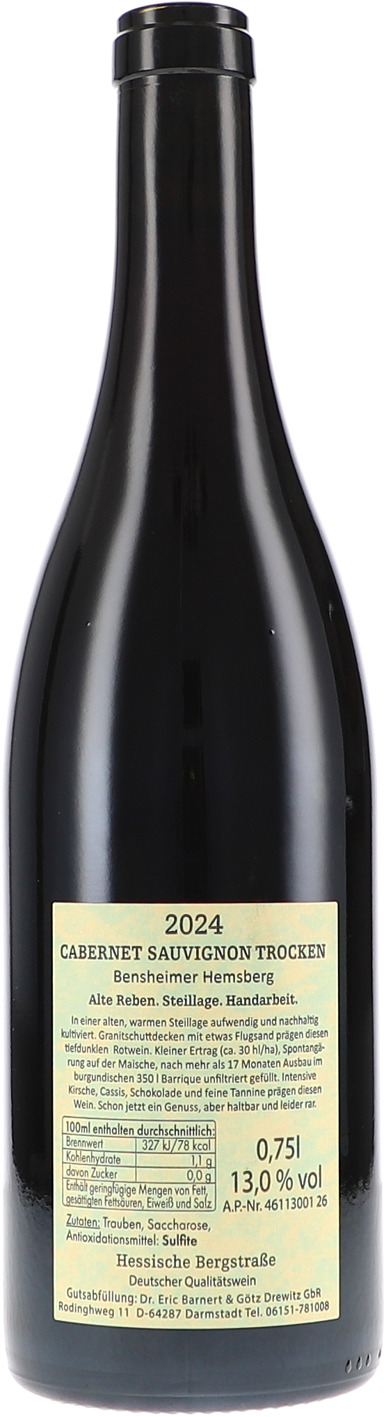 Wein, Rotwein, Cabernet Sauvignon, Trockener Wein, 0.75l