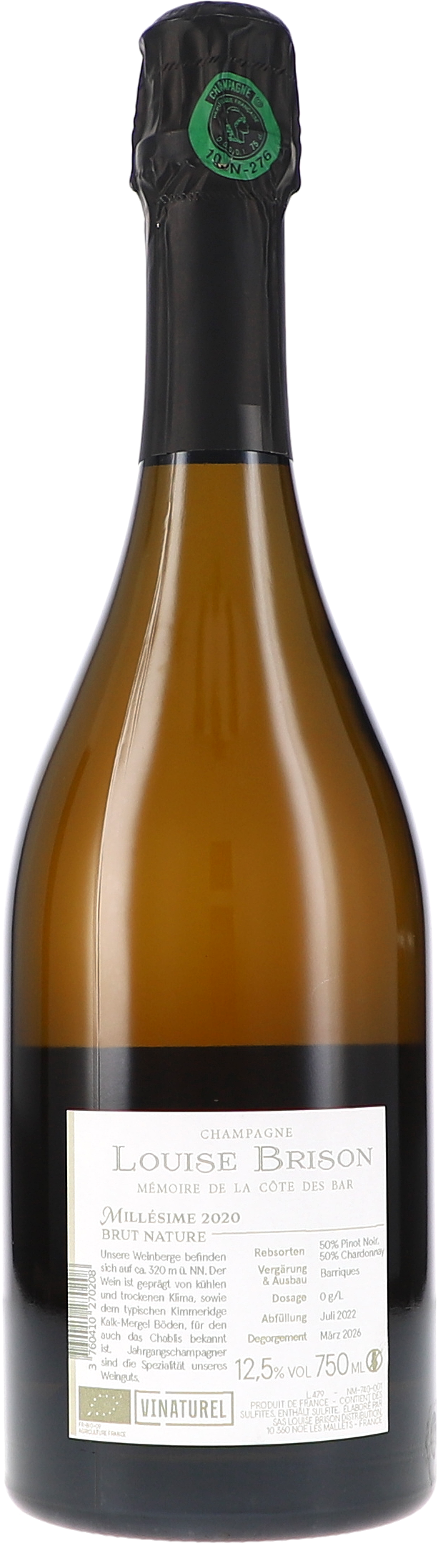 Champagne, Brut Nature, Flasche, Sekt, Label