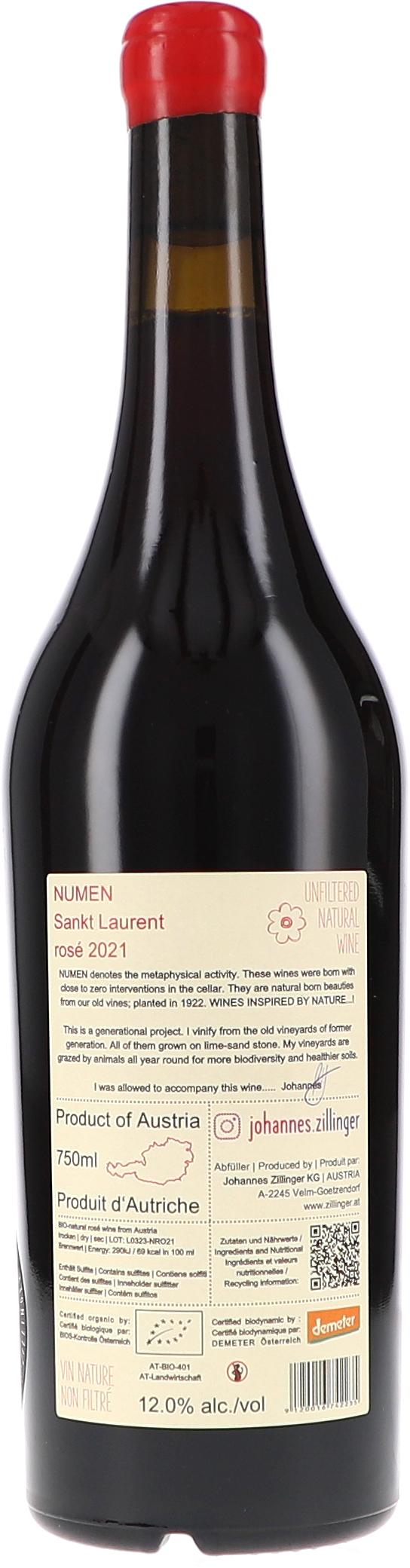 rosé wine, 750ml, glasflasche, unfiltriert, naturwein