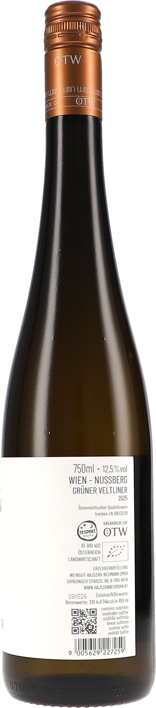 Weißwein, Grüner Veltliner, Wien-Nussberg, 750 ml, Flasche