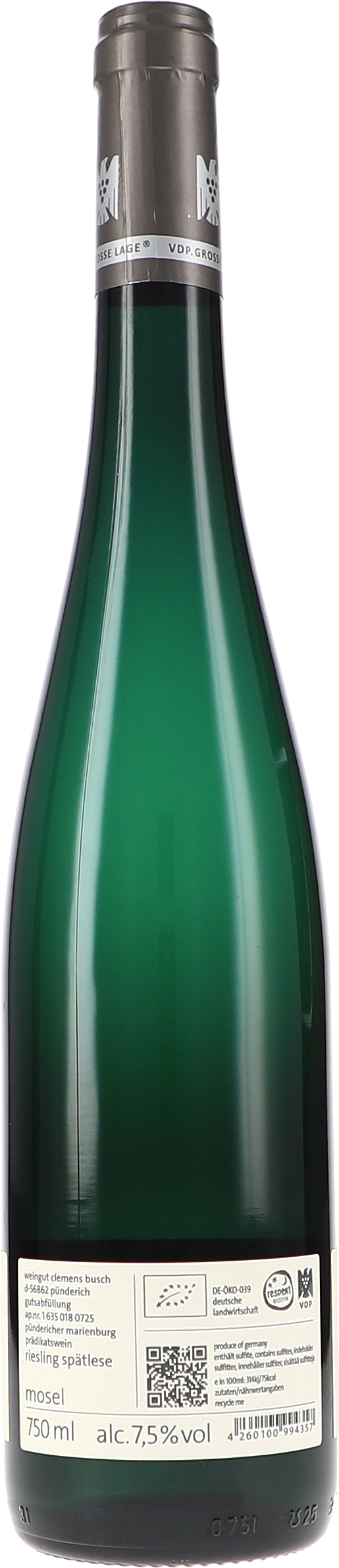Sektflasche, Champagnerflasche, Grüner Wein, 750 ml, Alkohol 7,5%