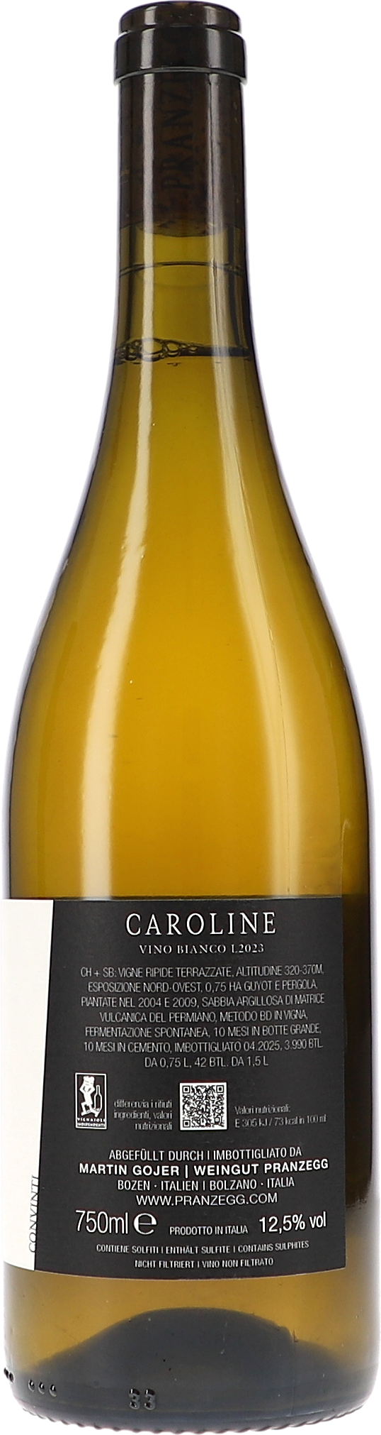 Weißwein, Flasche, 750ml, Etikett, Label
