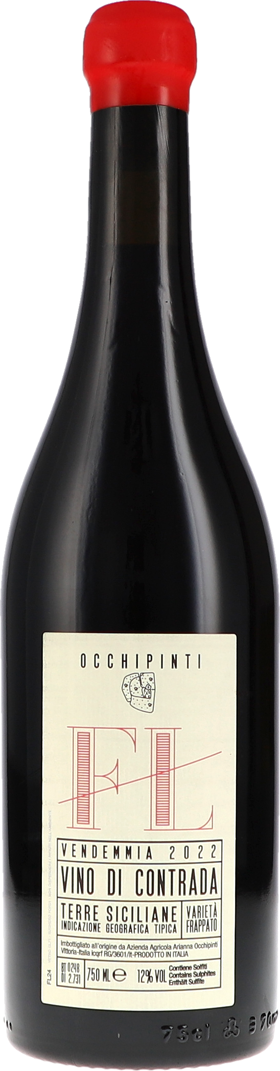 "FL" Fossa di Lupo Vino di Contrada IGT Sicilia Alkohol, Getränk, Roter Wein, Flasche, Bier