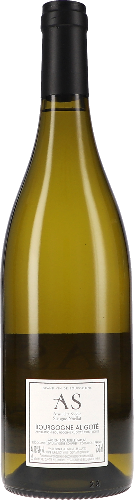 Weißwein, Flasche, Bourgogne, Aligoté, Etikett