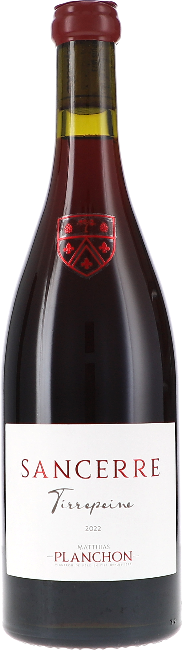 Rotwein, Sancerre, Flasche, Etikett, Jahrgang 2022