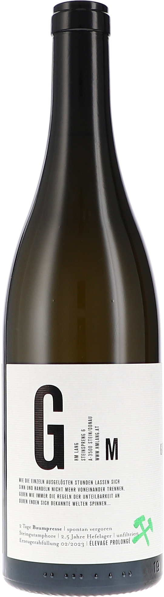 Weißwein, Flasche, Glasflasche, Etikett, G-Wein
