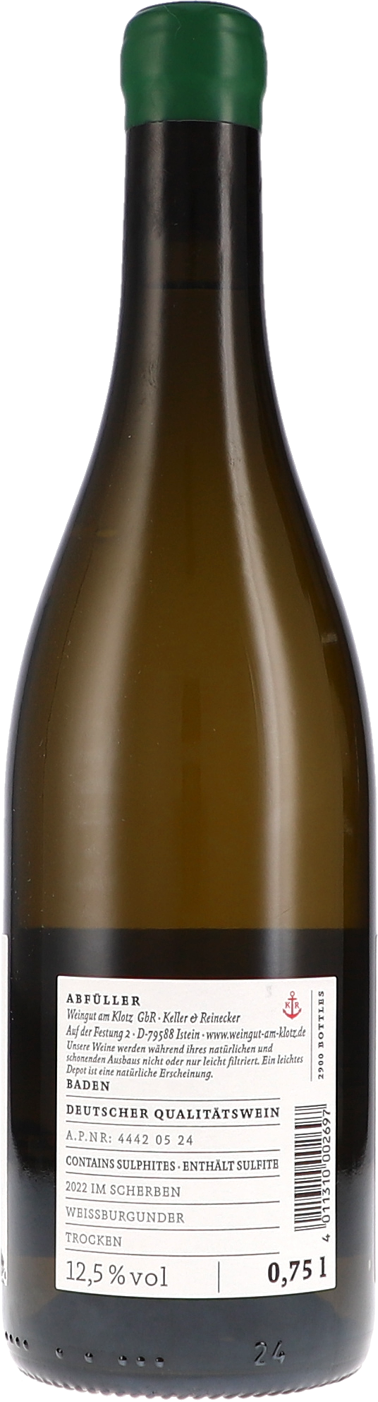 Weißwein, Flasche, Bodensatz, Trocken, 0,75l