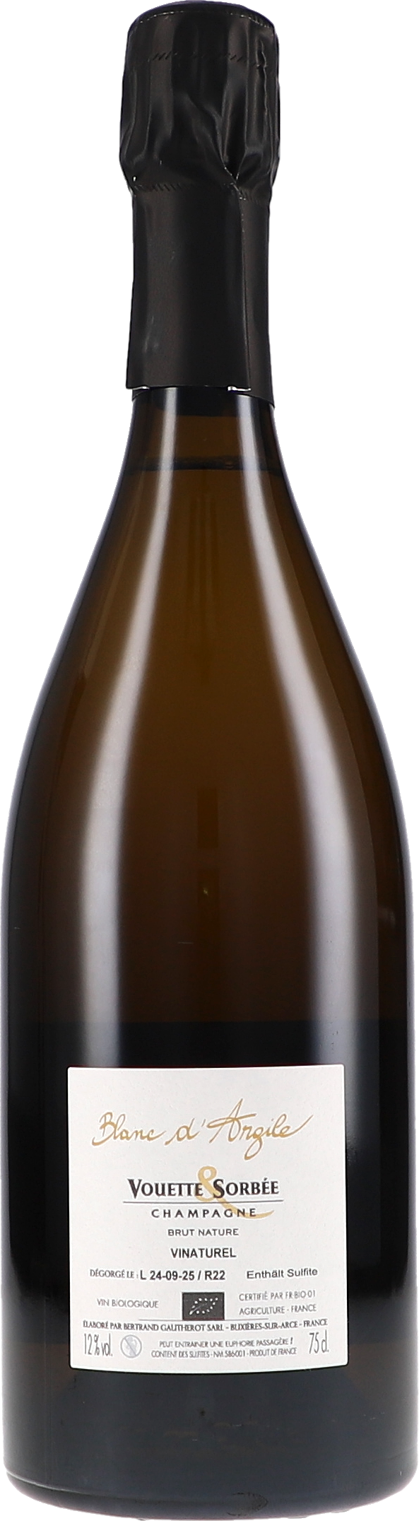 Champagne, Brut Nature, Vin, Flasche, Etikett