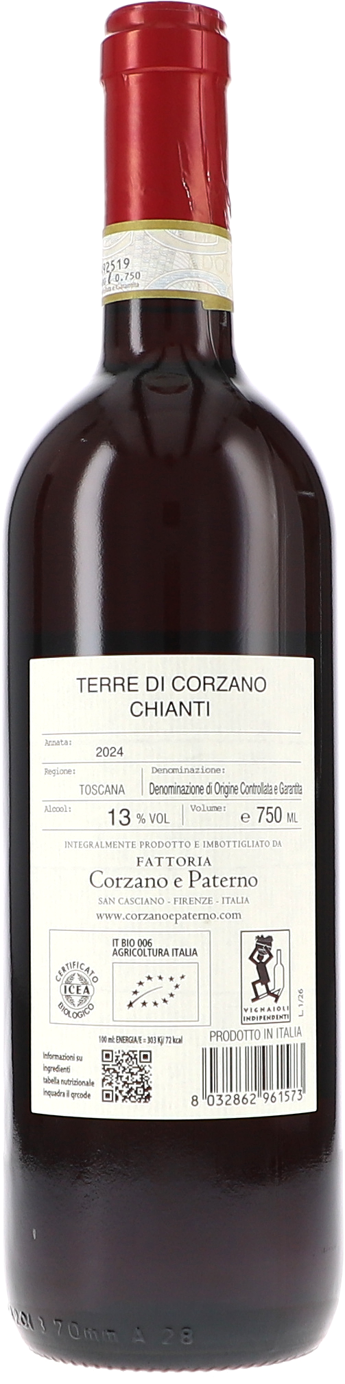 red wine, Chianti, Terre di Corzano, 750 ml, Flasche