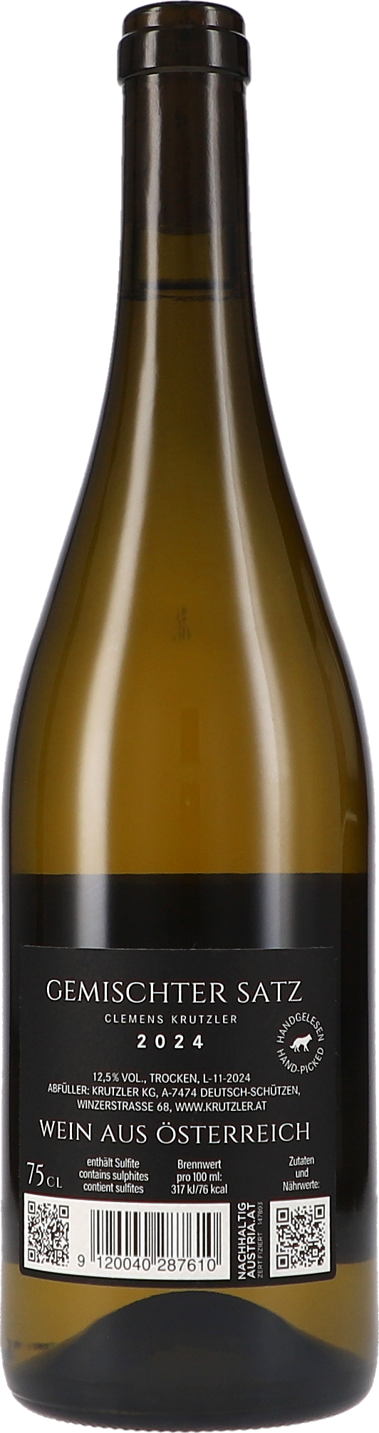 Wein, Weißwein, 75 cl, Glasflasche, Etikett
