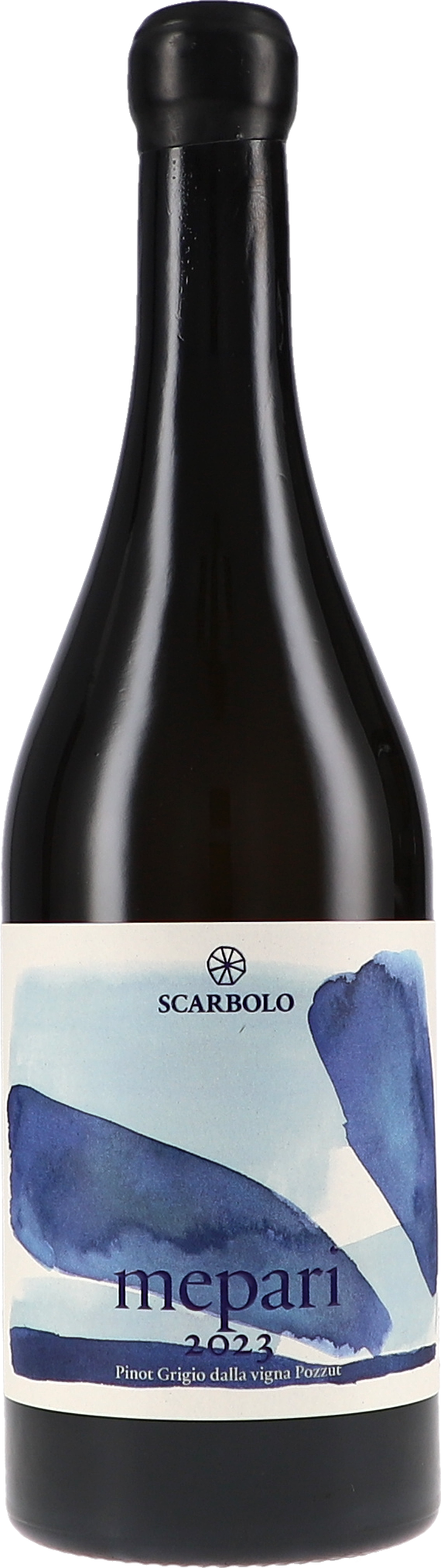 Pinot Grigio "Mepari" DOC wein, pinot grigio, rotwein, flasche, etikett kunst