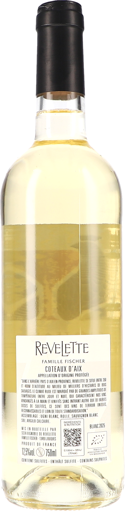 Weißwein, Weißweinflasche, Weißwein Glas, Blanc 2015, Flasche 750ml