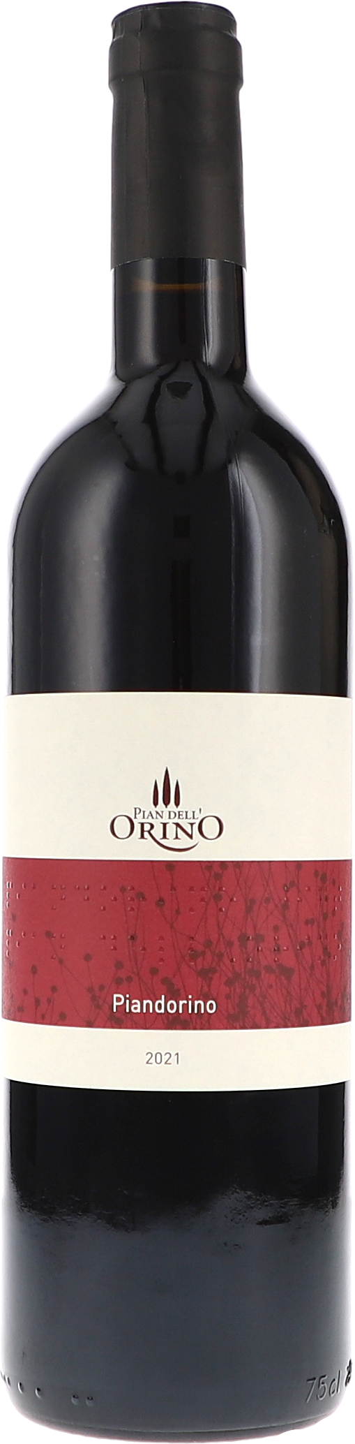 rotwein, flasche, piandorino, 2021, wein