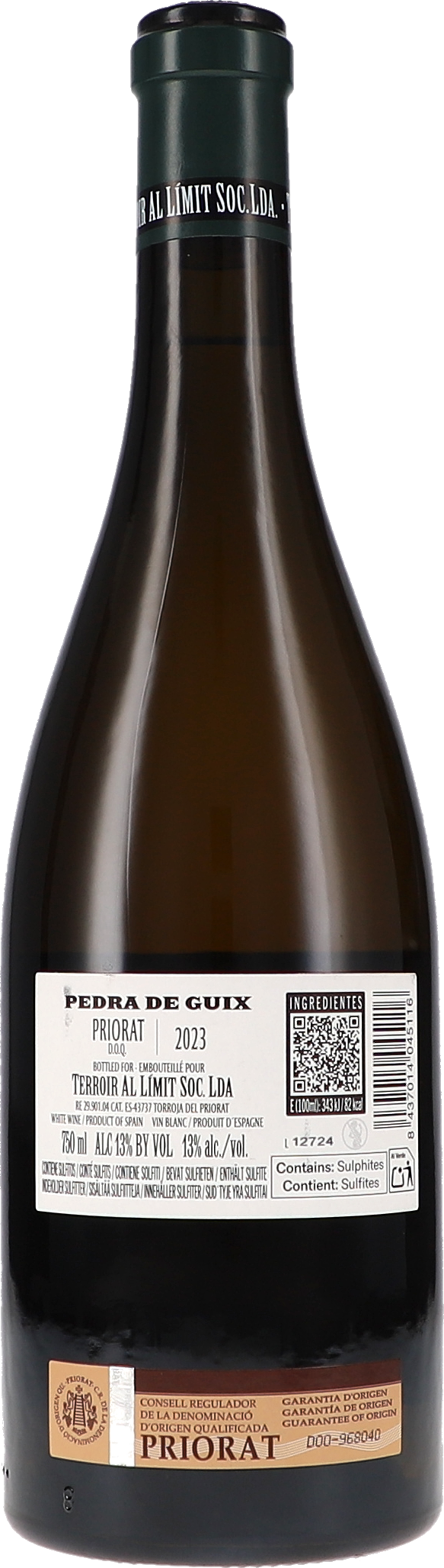 Rotwein, Glasflasche, dunkelbraun, Priorat, Jahrgang 2023