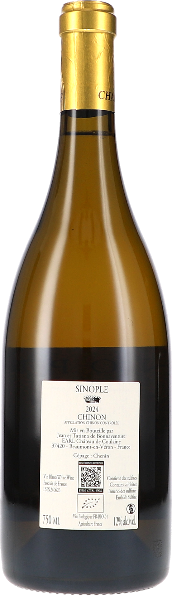 Weißwein, Chenin Blanc, Chinon 2024, Glasflasche, 750 ml