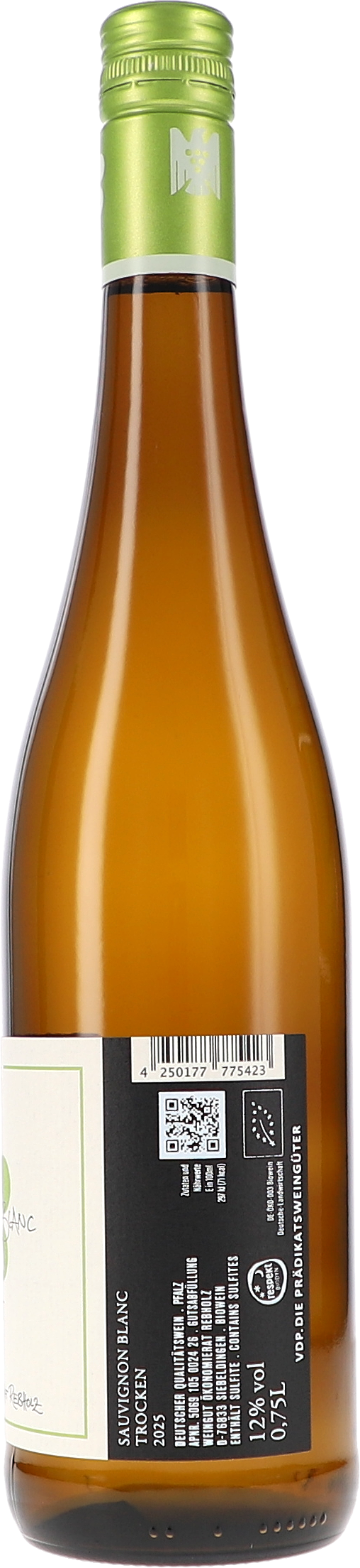 Weißwein, Sauvignon Blanc, Flasche, glattesetikett, Etikettenspiegel
