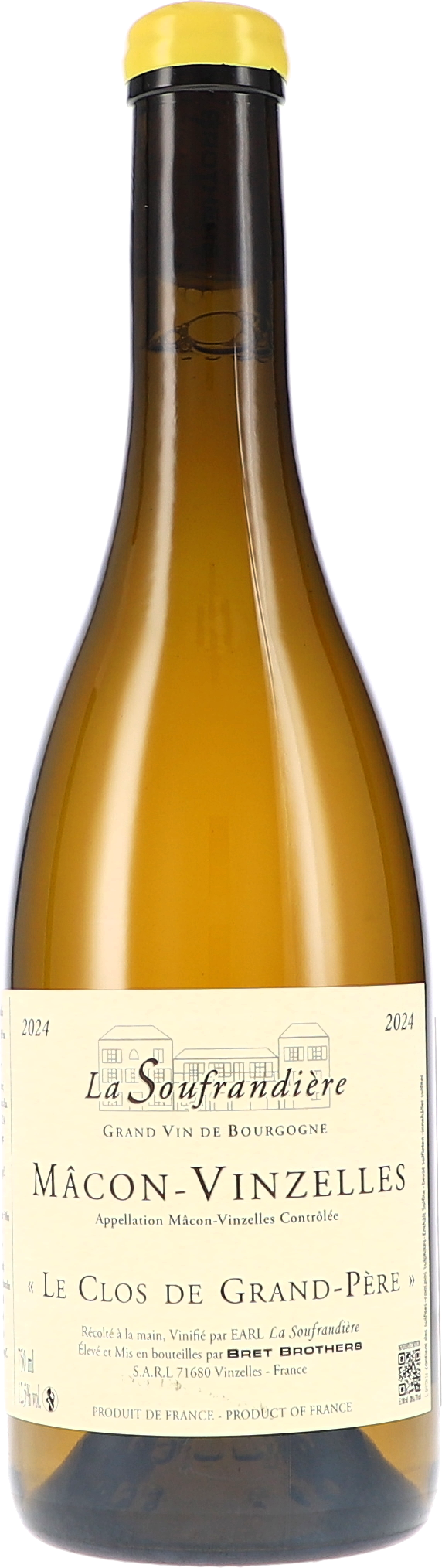 Mâcon-Vinzelles "Le Clos de Grand-Père" AOC Flasche, Alkohol, Bier, Getränk