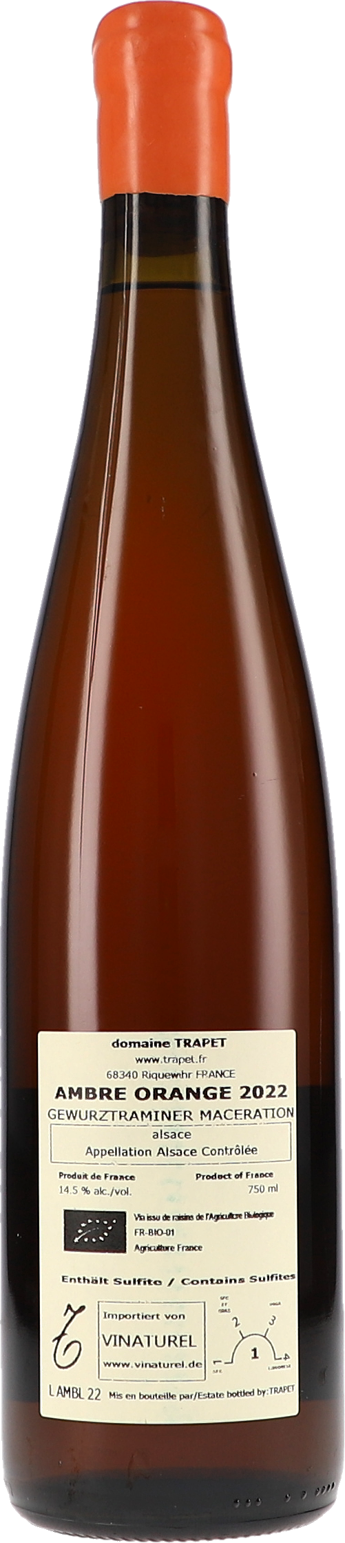 orange wine, gewurztraminer, flasche, maceration, alsace