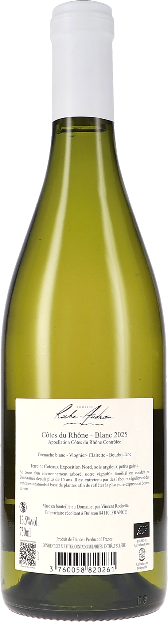 weiß, Flasche, Weißwein, Côtes-du-Rhône, Blanc