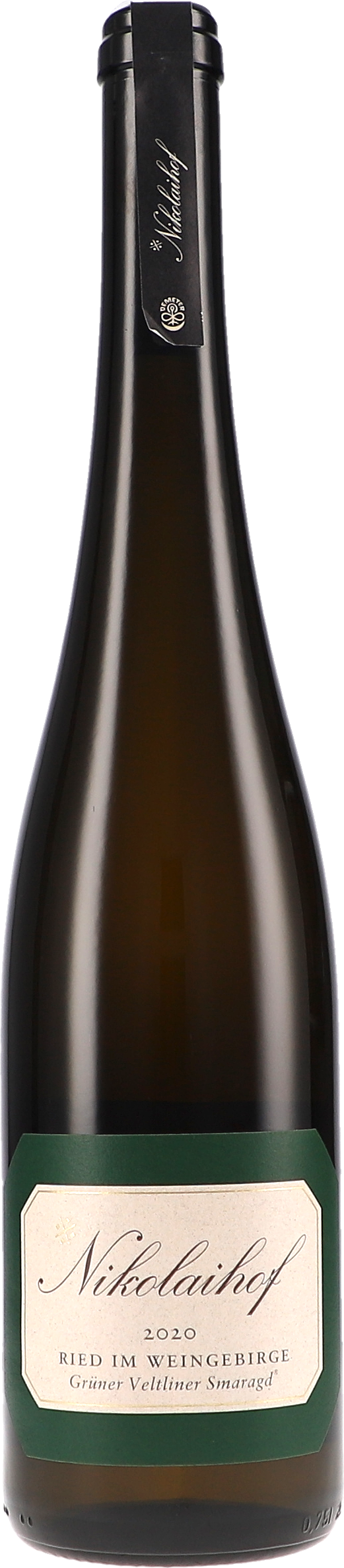 Im Weingebirge, Grüner Veltliner Smaragd trocken Weißwein, Sektflasche, Glasflasche, Grüner Etikett, 2020
