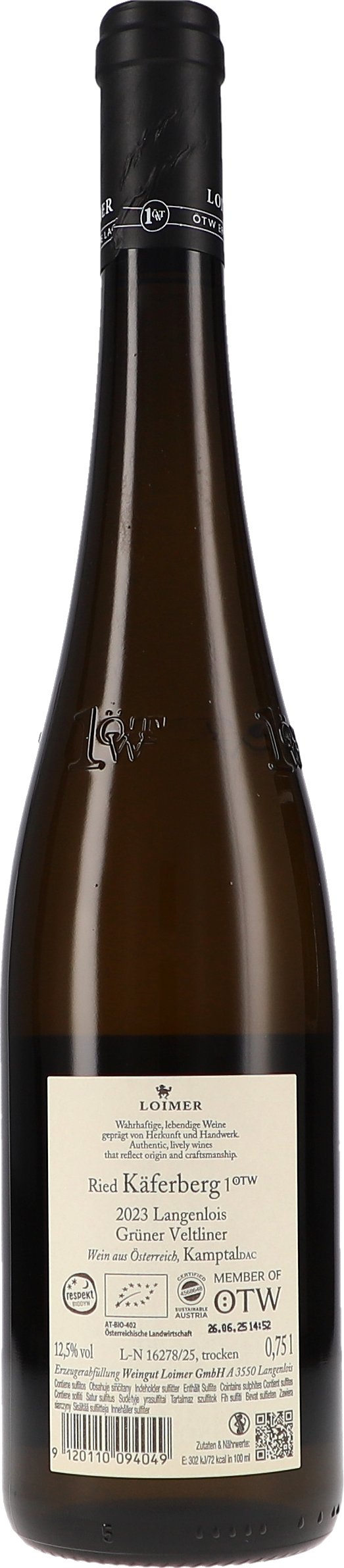 Weißwein, Glasflasche, Riesling?, Grüner Veltliner, Langenlois