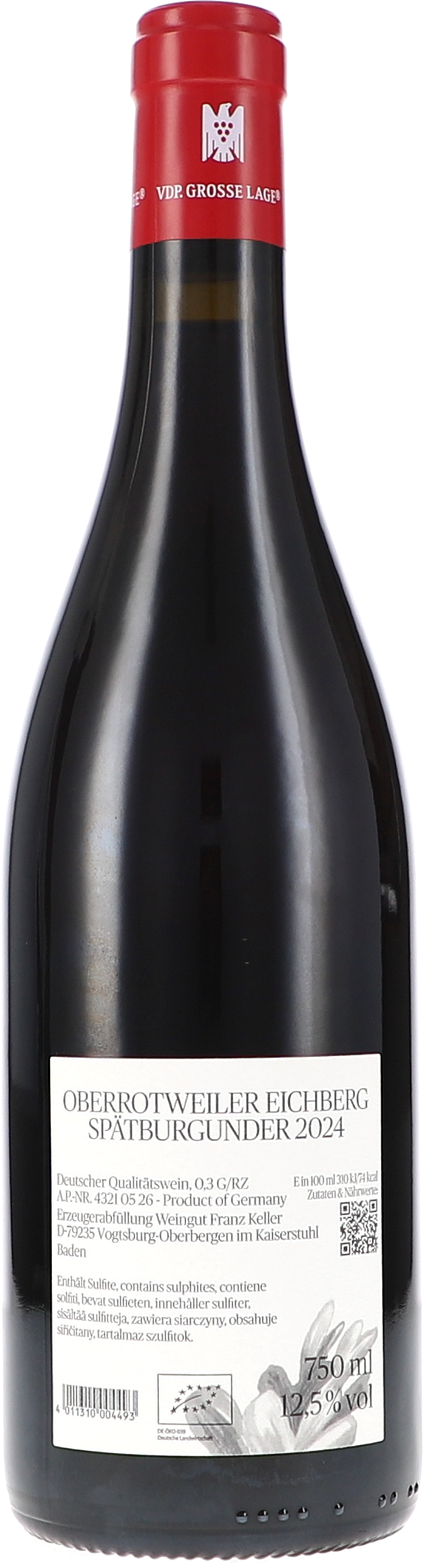 Spätburgunder, Rotwein, Weinflasche, Jahrgang 2024, Deutscher Wein